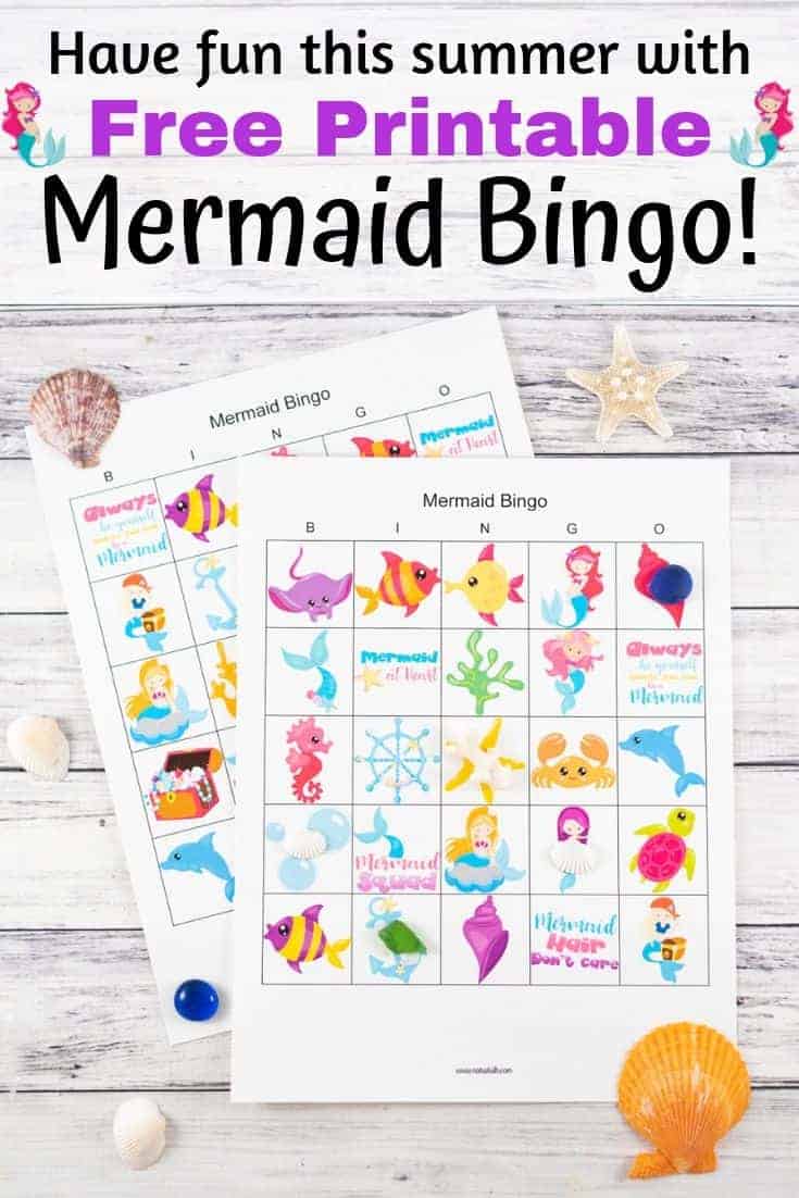 have fun this summer with free printable mermaid bingo!