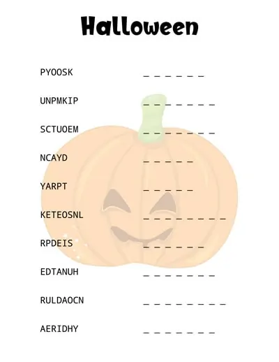 halloween-word-scramble-pumpkin