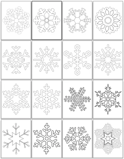 snowflakes patterns coloring pages