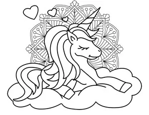 unicorn with mandala