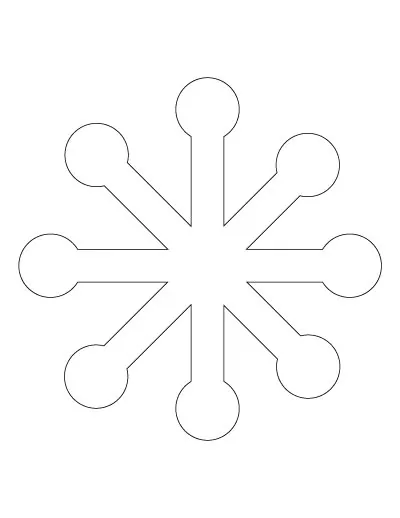 large-simple-snowflake-template