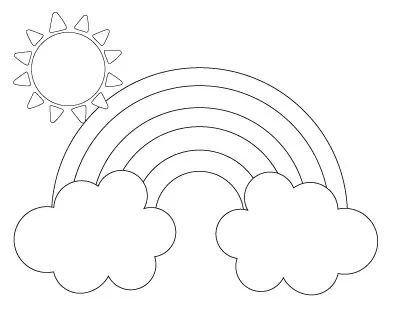 easy rainbow coloring pages