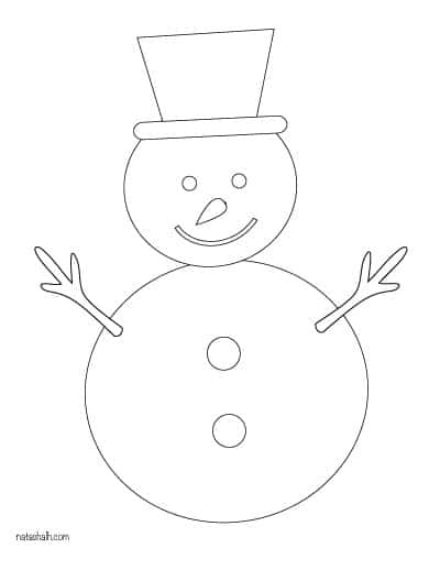 basic snowman template