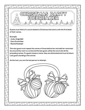 free printable Christmas party icebreaker game