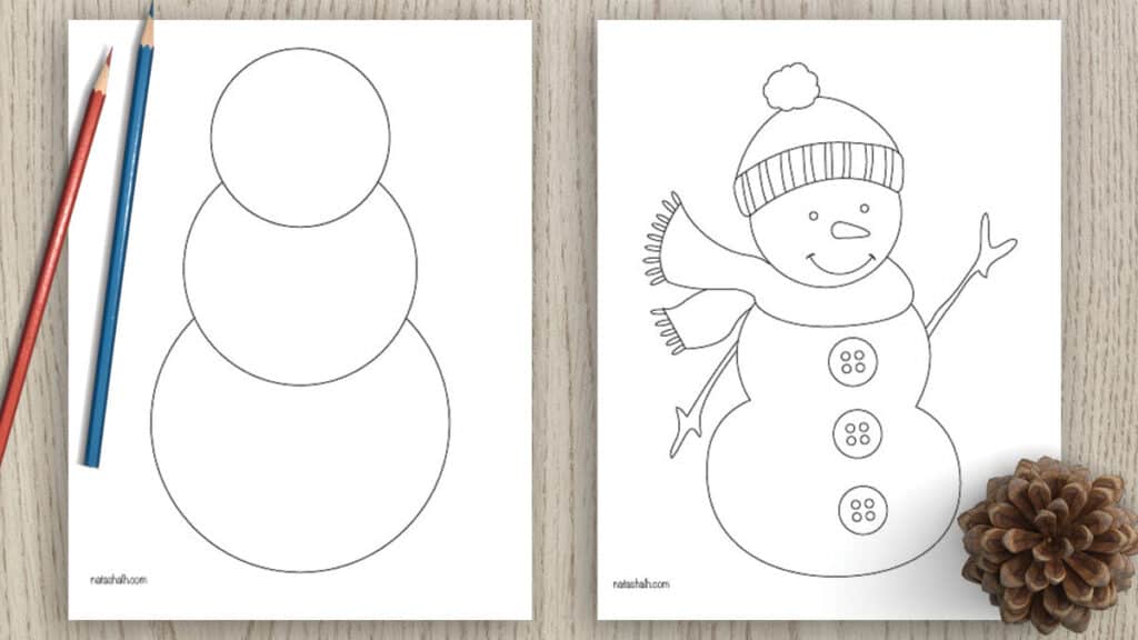 free printable snowman templates and coloring pages