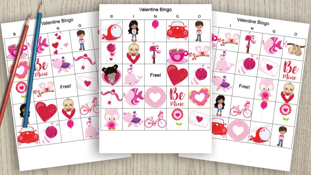 free printable valentine bingo