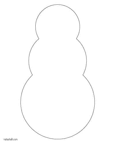 large blank snowman outline