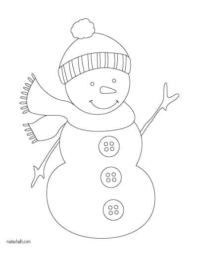 snowman with scarf template