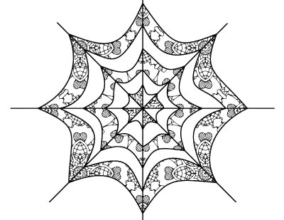 spider web coloring page