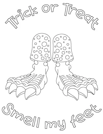 smell my feet coloring page