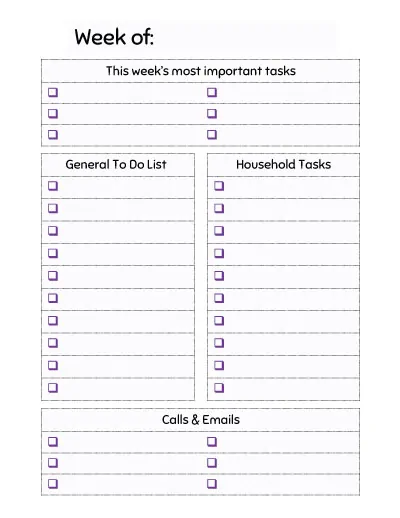 Free master task list template