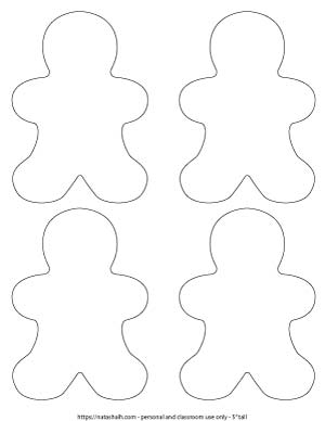 gingerbread people outlines