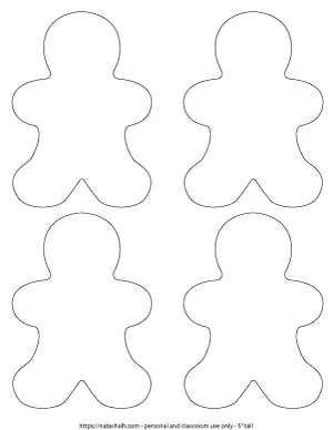 gingerbread people outlines