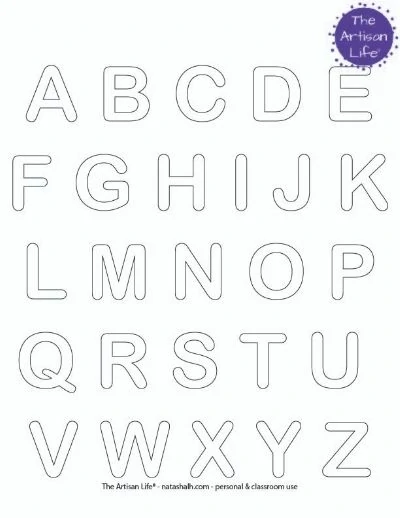 entire alphabet coloring pages