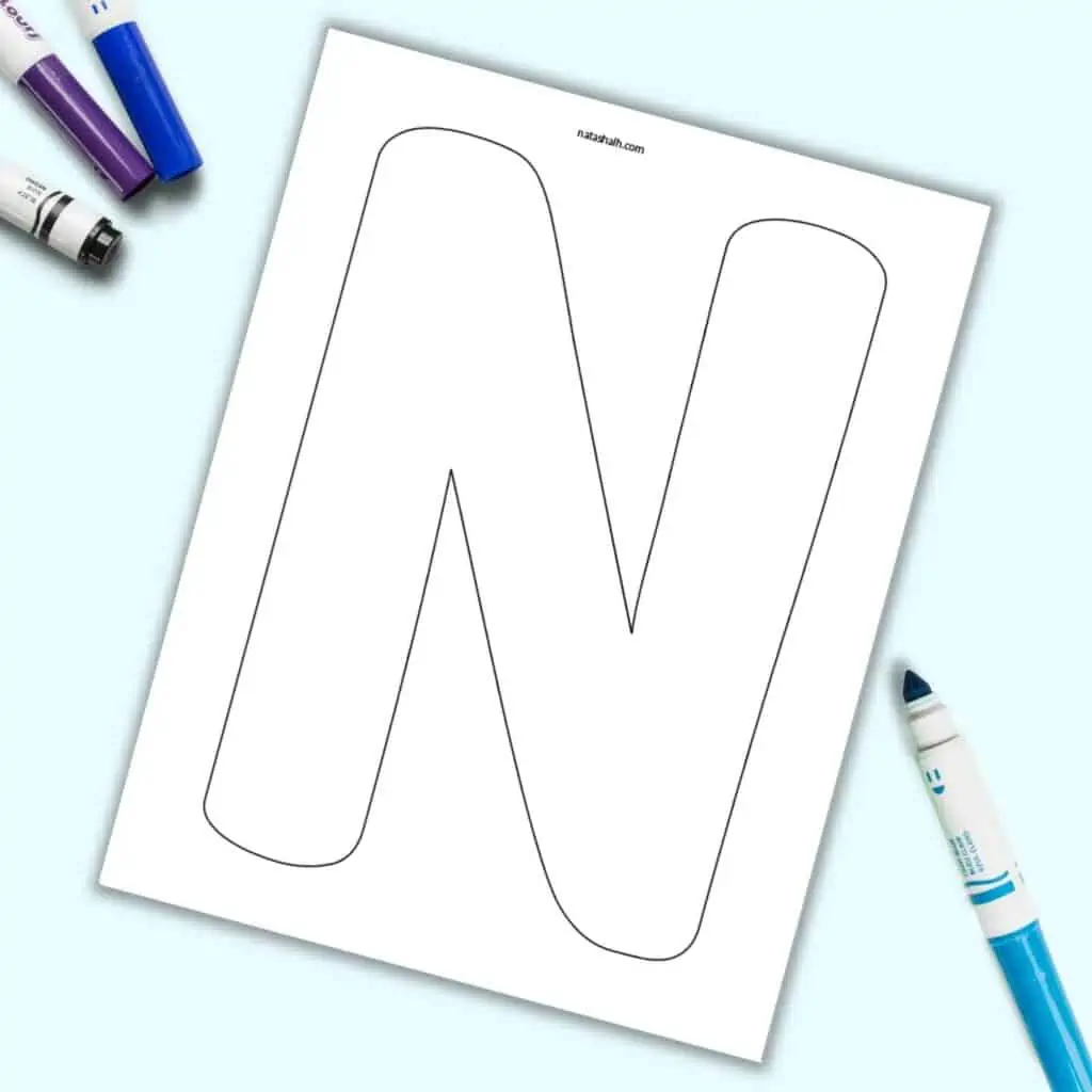 letter n outline