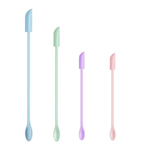 4 Pcs Silicone Spatula Set Mini Jar Scraper Small Silicone Spatula Makeup...