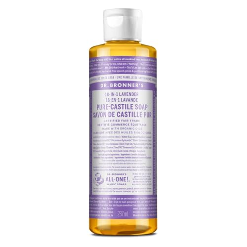 Dr. Bronner's - Pure-Castile Liquid Soap (Lavender, 8 ounce) - Made with...