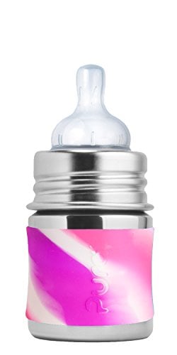 Pura Kiki 5 oz / 150ml Stainless Steel Anti-Colic Infant Bottle with...