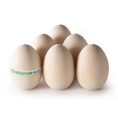 2-½ inch Wooden Hen Eggs | Easter Egg Hunt & Decorations | Ready to Craft...