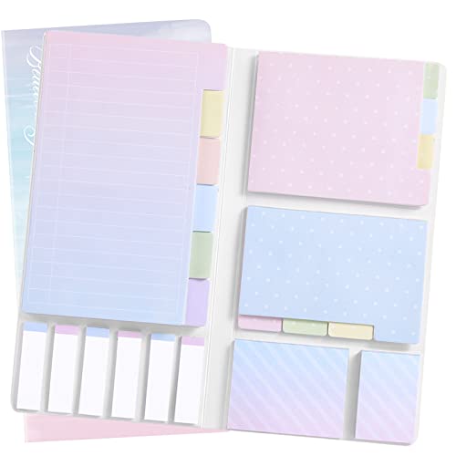 Hommie Sticky Notes Set Tabs 410 Pack Color Pads Divider Sticky Notes with...