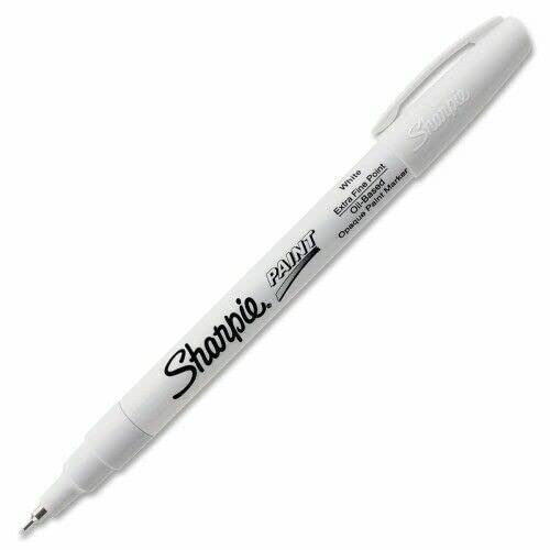SHARPIE Oil-Based Paint Marker, Extra Fine Point, White, 1 Count - Great...