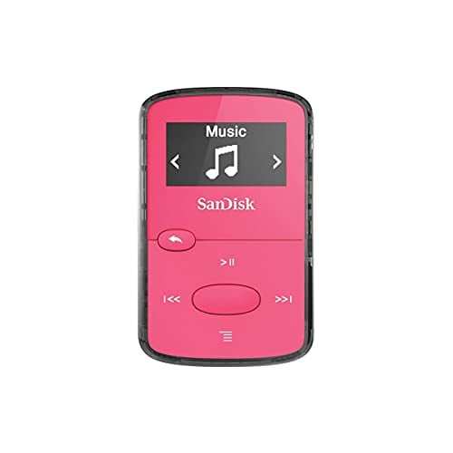 SanDisk 8GB Clip Jam MP3 Player, Pink - microSD card slot and FM Radio -...