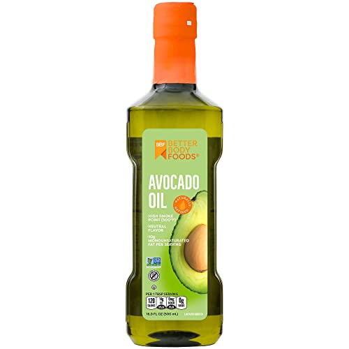 BetterBody Foods Avocado Oil, Refined Non-GMO Cooking Oil for Paleo and...