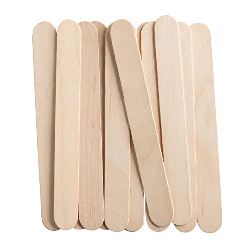 GUSTO [100 Count] Jumbo 6 Inch Wooden Multi-Purpose Popsicle Sticks, Craft...