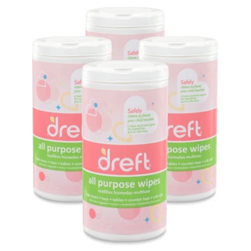 Dreft Multi-Surface All-Purpose Gentle Cleaning Wipes for Baby Toys, Car...
