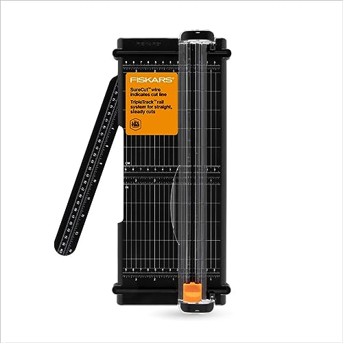Fiskars Recycled SureCut™ Portable Paper Trimmer - 12” Cut Length -...