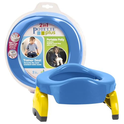 Kalencom Potette Plus 2-in-1 Travel Potty and Trainer Seat - Dual-Purpose...