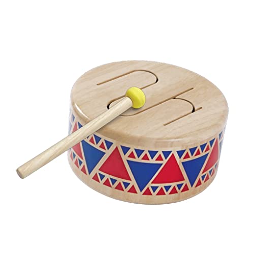 PlanToys Solid Drum Toddler Musical Instrument - Sustainably Made from...