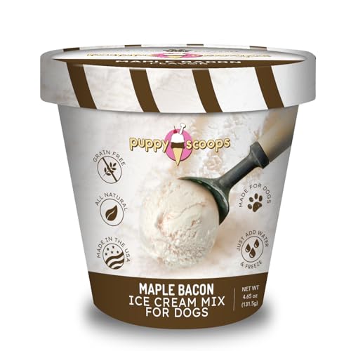 Puppy Scoops Ice Cream Mix for Dogs: Maple Bacon - Add water and freeze at...
