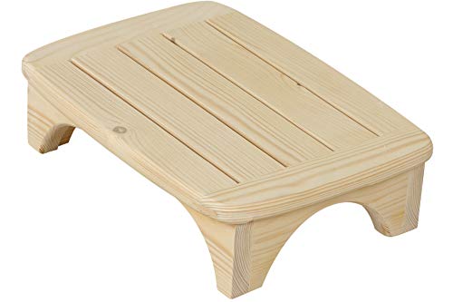 URFORESTIC Solid Wood Bed Step Stool Super Large/Bedside Steps for High...