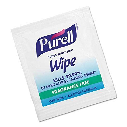Gojo PURELL Premoistened Sanitizing Hand Wipes, 5 x 7, 100/Box