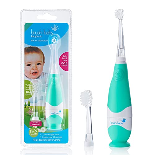 Brush Baby BabySonic Infant and Toddler Electric Toothbrush for Ages 0-3...