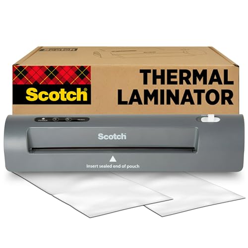 Scotch TL901X Thermal Laminator, 1 Laminating Machine, Gray, Laminate...
