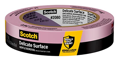 Scotch 2080EL-24CXS ScotchBlue Delicate Surfaces Painters Tape, 0.94" Width...