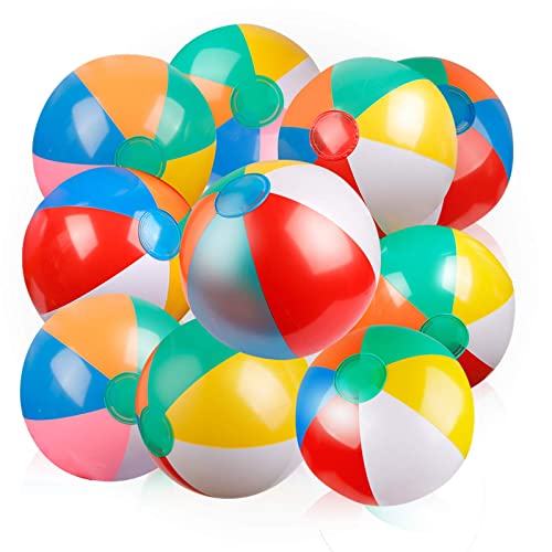 Coogam Inflatable Beach Ball Classic Rainbow Color Birthday Pool Party...