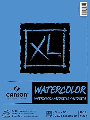 2 X Canson Watercolor Paper Pad, 30-Sheet, 9-Inch by 12-Inch, X-Large