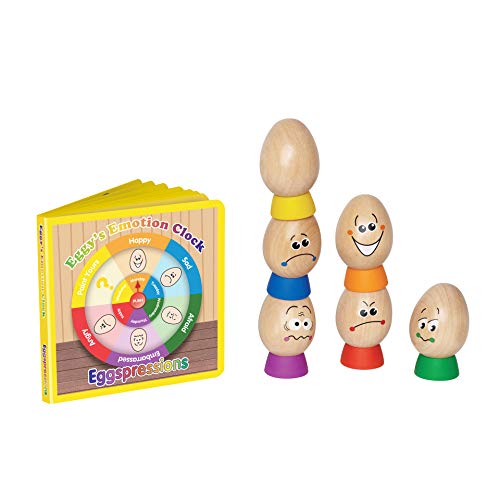 Hape Eggspressions Wooden Learning Toy with Illustrative Book, 13 pieces