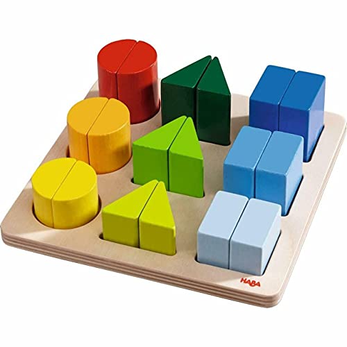 HABA Perfect Pairs - Chunky 18 Piece Wooden Sorting Game - Which Two Halves...