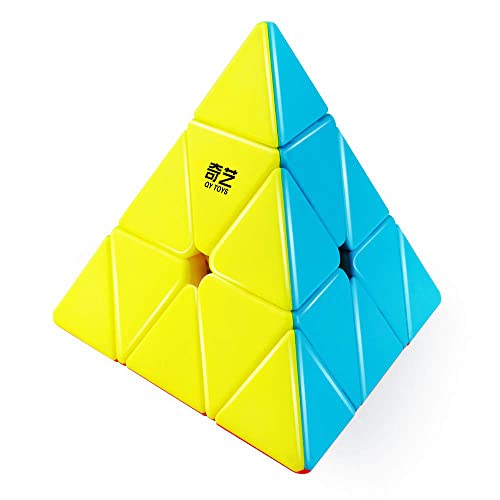 D-FantiX QYTOYS Qiming Pyramid Speed Cube Stickerless Triangle Cube 3x3...