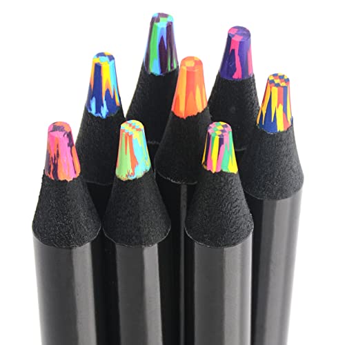 nsxsu 8 Colors Rainbow Pencils, Jumbo Colored Pencils for Adults,...