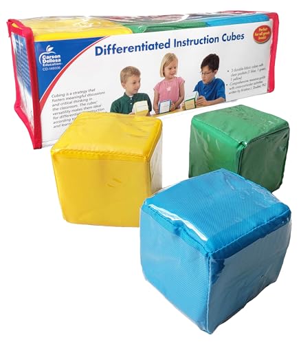 Carson Dellosa Differentiated Instruction Cubes, 3 Large Foam Classroom...