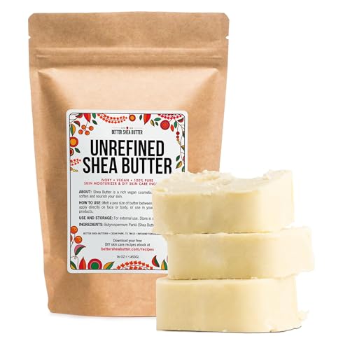 100% Pure African Shea Butter, 16 oz - For Moisturizing Dry Skin, DIY Body...