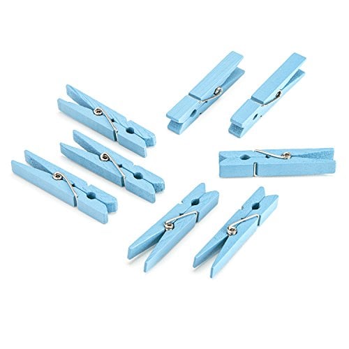 Darice Light Blue, 1 7/8 inch Clothespins Medium Size Clothepins, 30 Piece