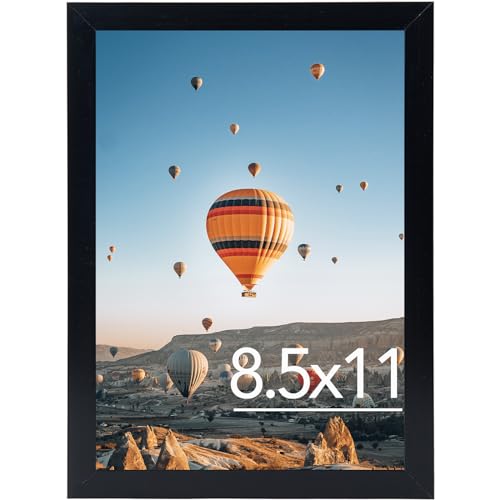 JCJMY 8.5x11 inch Picture Frame Black for Certificate Poster and Photo,...