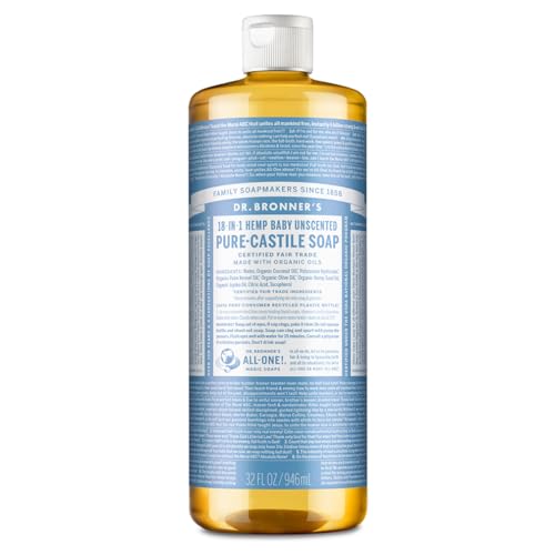 Dr. Bronner's - Pure-Castile Liquid Soap (Baby Unscented, 32 Ounce) - Made...