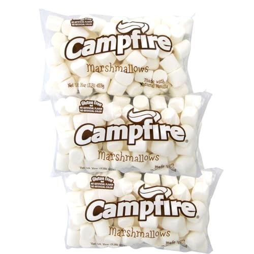 3 Pounds of Campfire Large White Marshmallows - Made with Natural Vanilla,...